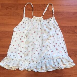 Aerie brandFloral Ruffle Hem Tank Top